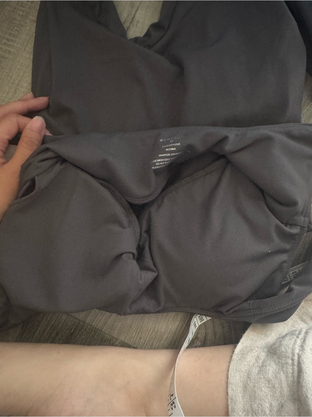 Bumpsuit The Perfect Movement Bodysuit Slate Gray Maternity Postpartum M - Picture 7 of 8
